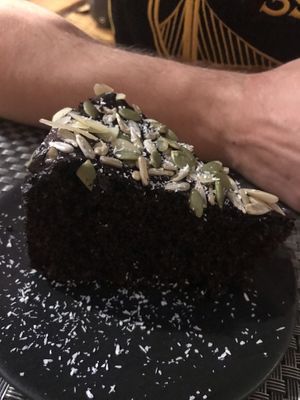 Chocolate cake  at Jalus Vegan Kitchen in Hanoi