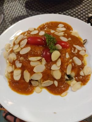 Lasagna with pumpkin and mushrooms at Jalus Vegan Kitchen in Hanoi