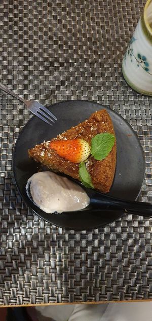 Carrot cake at Jalus Vegan Kitchen in Hanoi