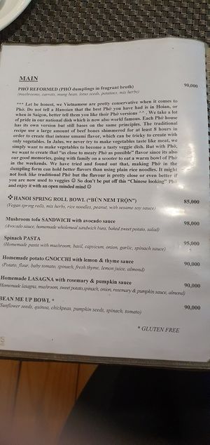 . at Jalus Vegan Kitchen in Hanoi