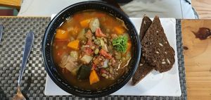 Lentil stew at Jalus Vegan Kitchen in Hanoi