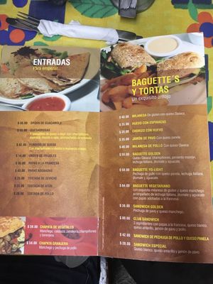 Appearizers and tortas/sandwiches --- entradas y tortas/sandwiches  at Golden Yo Light in Queretaro