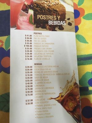 Drinks and desserts - postres y bebidas  at Golden Yo Light in Queretaro