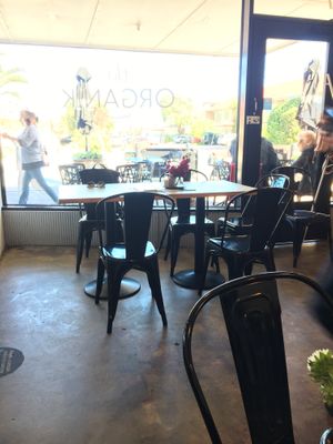 Seating at The Organik Store in Glenelg