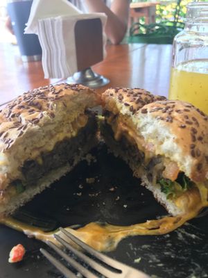 Cheese burger opened up at Tury's in Tijuana