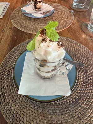 Vegan tiramisu   at Yoga Searcher in Pecatu