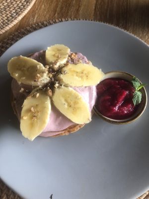 Glutenfree, vegan Pancakes at Yoga Searcher in Pecatu