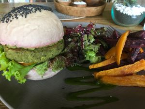 Burger at Yoga Searcher in Pecatu