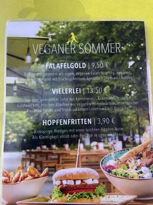 Vegan extras at Hans im Glück in Heidelberg