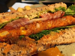 Veganer Burger at Hans im Glück in Heidelberg