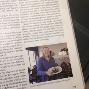Lancashire Life  at Lolo's Vegan Restaurant & Bar in Ramsbottom