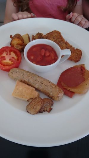 Kids breakfast at Lolo's Vegan Restaurant & Bar in Ramsbottom
