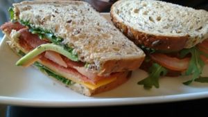 club sandwich at Lolo's Vegan Restaurant & Bar in Ramsbottom