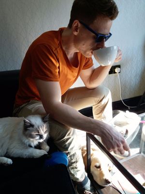 Dog and Cat in Lolo's at Lolo's Vegan Restaurant & Bar in Ramsbottom