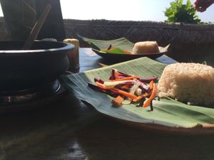 Vegan curry   at Puccini Lala in Varkala