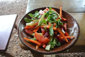 organic mix veg salad at Puccini Lala in Varkala