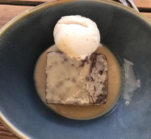 Sticky toffee pudding  at The Royal Oak in Tetbury