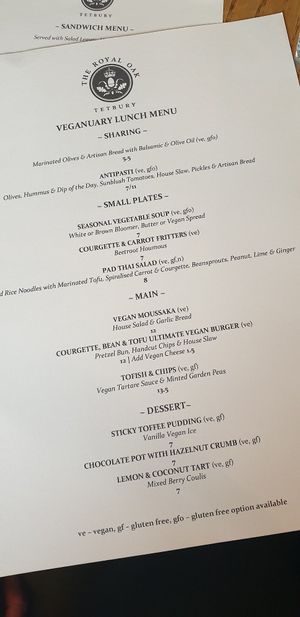 February's Menu 😍 at The Royal Oak in Tetbury