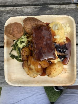 Vegan Sunday roast  at The Royal Oak in Tetbury