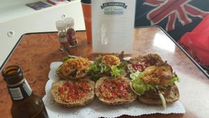 burguers! at El Veganito del Charco in Lanzarote