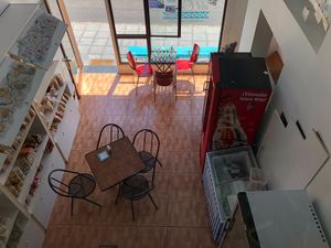 View from upper floor at El Veganito del Charco in Lanzarote