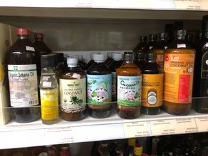 Organic food products - coconut oil at New Century Organic in West Singapore