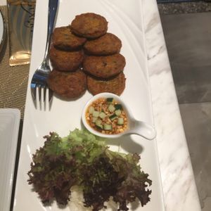 Thai fishcake  at Pepper Jade Thai Vegetarian Cuisine in Central Singapore