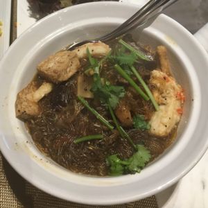 claypot tang hoon ( peppery dish)  at Pepper Jade Thai Vegetarian Cuisine in Central Singapore