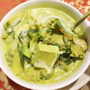 green curry at Pepper Jade Thai Vegetarian Cuisine in Central Singapore