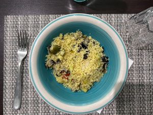 Cous cous with vegetables  at Vibrazioni Vegetali in Abbiategrasso