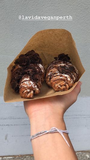 Nutella croissants  at La Vida Vegan Grocery in Subiaco