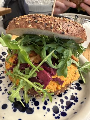 Vegan Bagel 🥯   at Wesola Cafe in Krakow