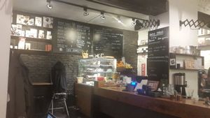 Bar area at Wesola Cafe in Krakow