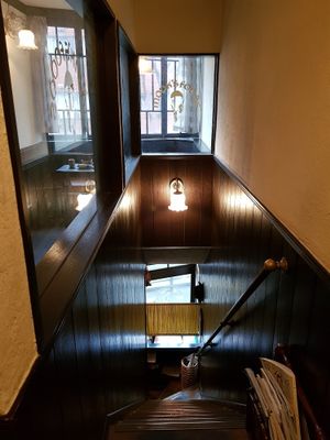 Inside the restaurant at Monk's Foods in Tokyo