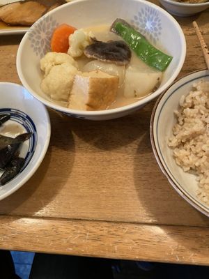 Veggie set meal  at Monk's Foods in Tokyo