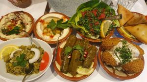 Vegan meze at Le Cedre in Zurich