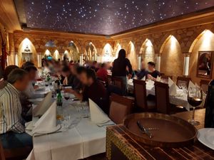 Upstairs dining room (possibly for groups only) at Le Cedre in Zurich