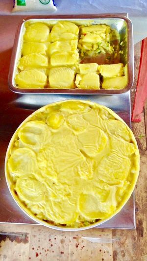 Vegan Lasagna with Potato cheese at Amor Infinito in Montanita