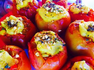 Stuffed Tomatoes at Amor Infinito in Montanita