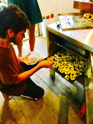 Delicious Baked spiced up Potatoes at Amor Infinito in Montanita