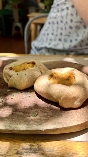 Sweetcorn and pumpkin samosas  at La Cocina de Daksha in Tigre