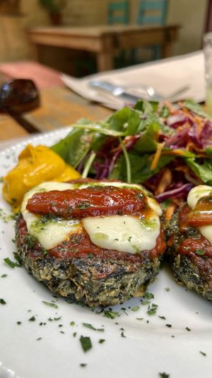 Vegetarian chard croquette  at La Cocina de Daksha in Tigre