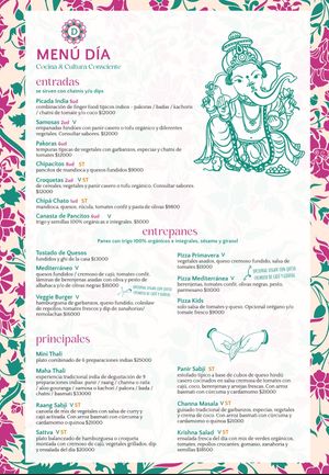 Menu at La Cocina de Daksha in Tigre