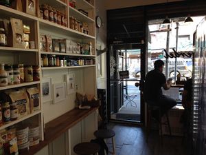 cozy seating + dry goods at Riverdel in Brooklyn