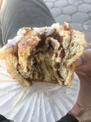 Cinnamon bun! at Riverdel in Brooklyn
