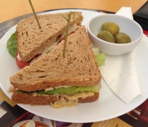 veggie sandwich  at cacao in Prague