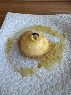 Yuzu cheesecake bomb   at Chocolate Buddha in Melbourne