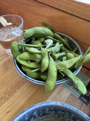 Edamame beans   at Chocolate Buddha in Melbourne