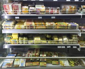 Vegan cheeses at Wholefood Merchants in Ferntree Gully