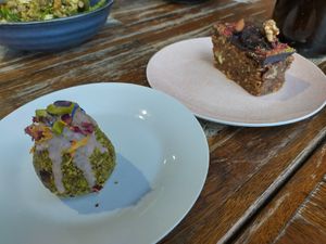 Pistachio drop was very tasty, but the hemp seed bar was a bit disappointing as it was mostly dates at Wholefood Merchants in Ferntree Gully